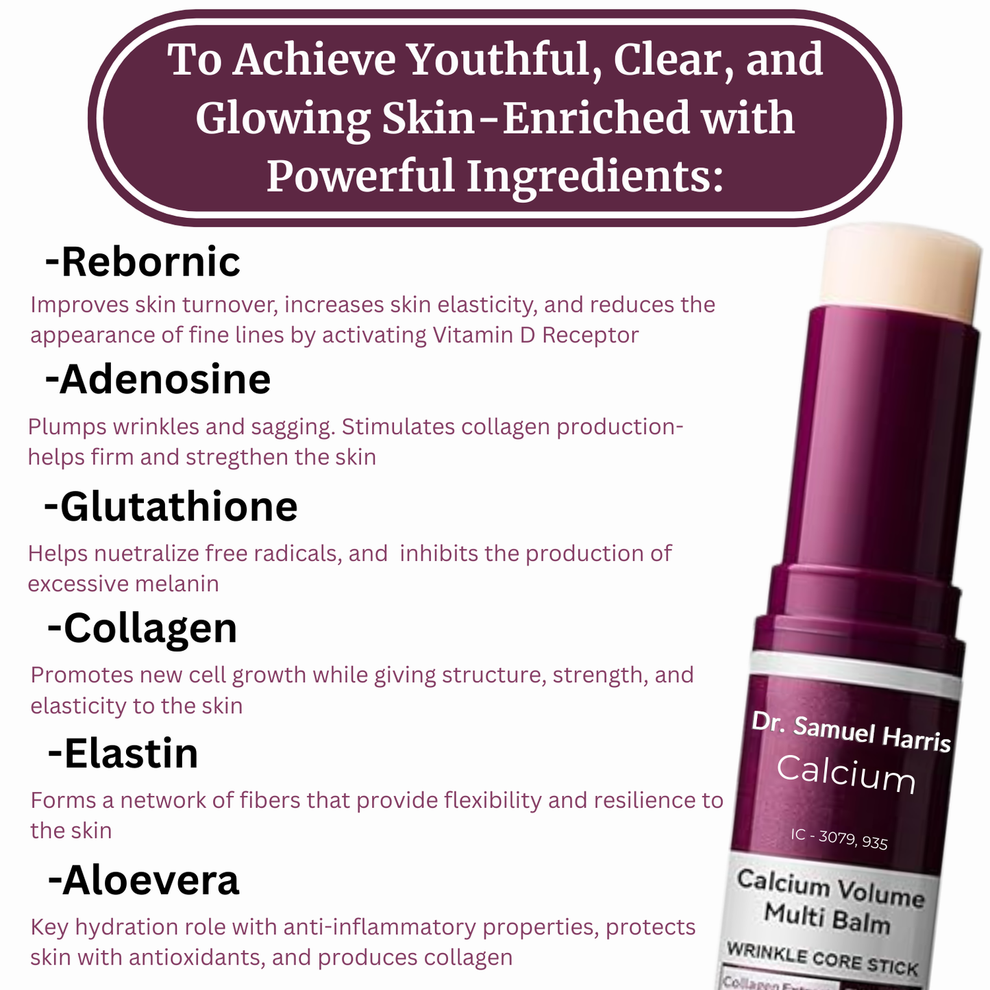 Calcium Multi Balm | Anti-aging, Sagging, Wrinkles