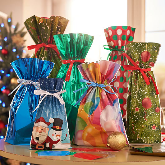 Drawstring Christmas Gift Bag (Biodegradable)