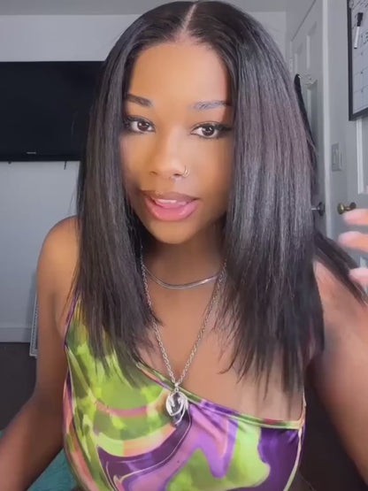 Straight Bob Wig 7x5 Pre-Bleached Natural Looking Glueless Wig